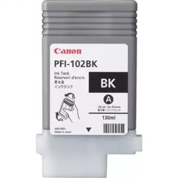 Dažų kasetė Canon PFI-102BK juoda 130 ml, skirta imagePROGRAF spausdintuvams