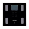 Asmeninės elektroninės svarstyklės Omron VIVA – kvadratinės, juodos, 150 kg, 100 g tikslumas, kūno riebalai/KMI/BMR, 30 vartotojų atmintis