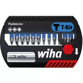 WIHA 41824 – Bitų rinkinys FlipSelector, 13 dalių mišrus, 25 mm, T-Bit (41824)