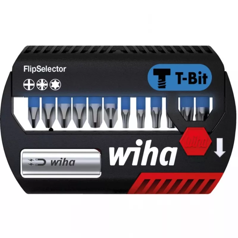 WIHA 41824 – Bitų rinkinys FlipSelector, 13 dalių mišrus, 25 mm, T-Bit (41824)