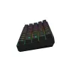 Mechaninė žaidimų klaviatūra SAVIO BLACKOUT X2 PEACH — 61 klavišų 60% QWERTY, RGB LED, hot-swap, USB Type-A/Type-C, atjungiamas kabelis
