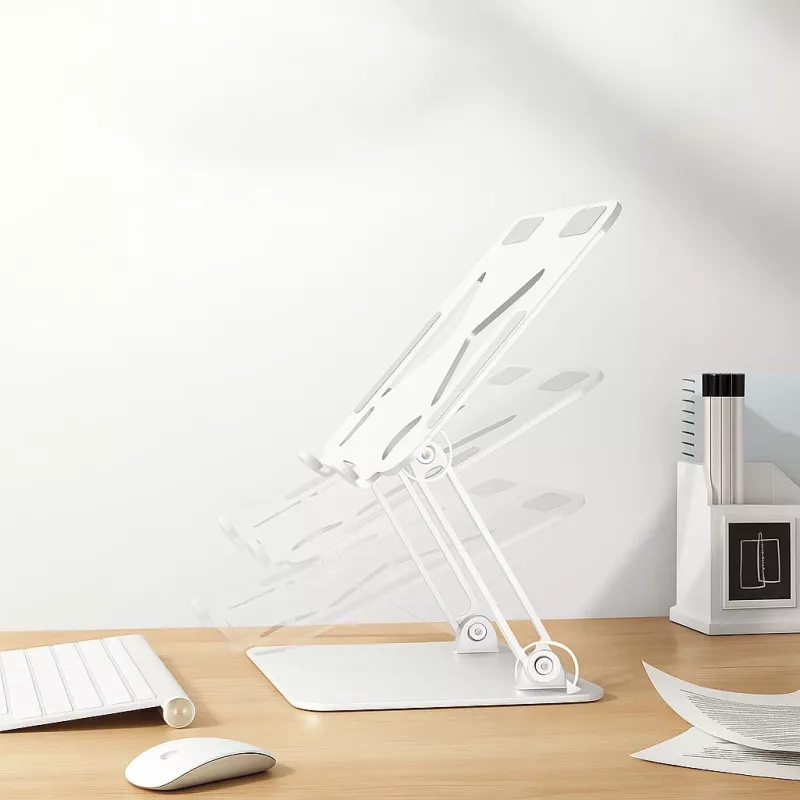MEDIA-TECH Laptop Stovas – Nešiojamojo kompiuterio stovas MT2661W (baltas)
