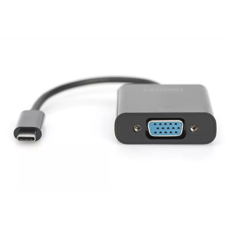 DIGITUS DA-70853 USB-C – VGA adapteris, Full HD 1080p, juodos spalvos