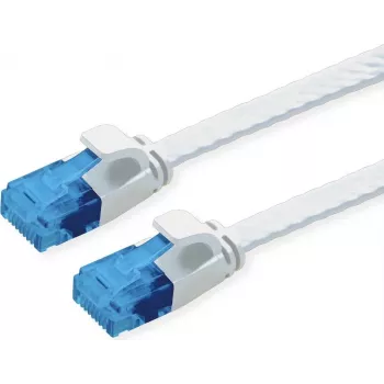 VALUE Patch Cable Cat.6A (Class EA) UTP, itin plokščias, Baltas, 5 m (21.99.2065)