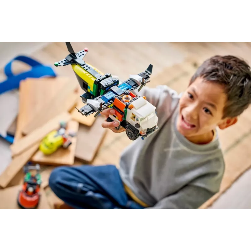 LEGO CITY 60505 Lėktuvas, aptarnavimo sunkvežimis ir oro pagalvės laivas