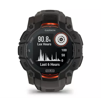 Garmin Instinct 3 Solar GPS išmanusis laikrodis 1.3 colio MIP 176x176 lietimui jautrus ekranas juodas