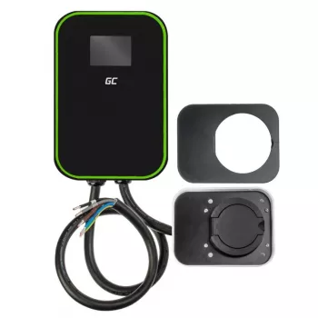 GREEN CELL WALLBOX EV POWERBOX 22KW su kištukiniu lizdu ir RFID