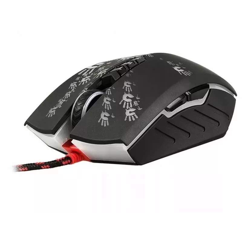 Žaidimų pelė A4Tech BLOODY A60 – optinė, ambidekstrinė, 6200 DPI, USB Type-A, 8 mygtukai, juoda