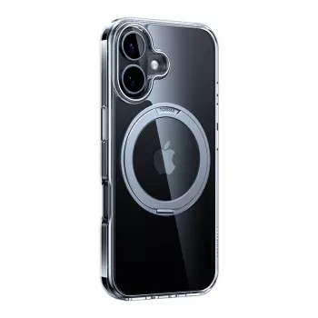 Apsauginis dėklas Torras Ostand Pro, iPhone 16 Plus, permatomas, plonas, TPU/PC