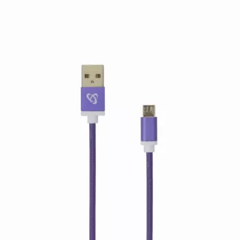 Sbox USB->Micro USB M/M 1m USB-10315 slyvinė violetinė