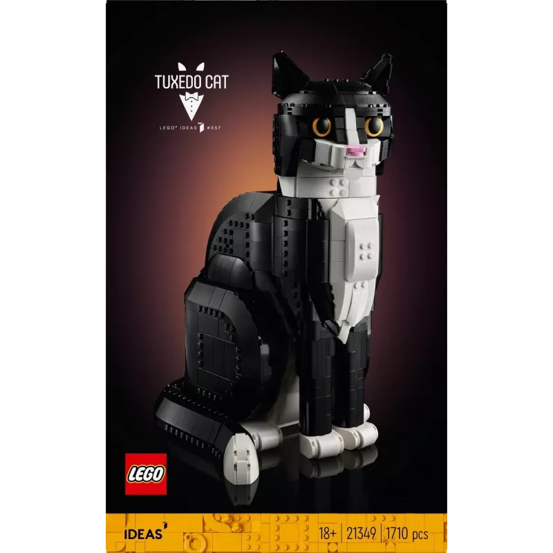 LEGO rinkinys Ideas 21349 Smokingo katė – kolekcinis plytų modelis, eksponavimo figūrėlė