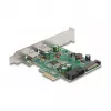 DeLOCK PCI Express x1 kortelė 2 x USB 3.2 Gen 1 Type-A + 1 x vidinis 19 kontaktų lizdas