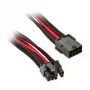 SilverStone PCIe-8-pin į PCIe-6+2-pin laidas, 250 mm - juodas/raudonas