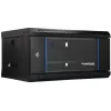 EXTRALINK LITE 4U 530×400 sieninis stelažinis korpusas juodas su lentyna