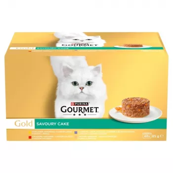 Šlapio maisto maišeliai katėms Purina Gourmet Gold Savoury Cake Mix 48×85 g, suaugusioms katėms
