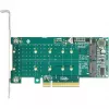 DeLOCK PCI Express x8 kortelė su 2 vidiniais NVMe M.2 Key M lizdais, bifurkacija, Low Profile formato