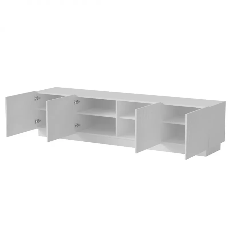TV spintelė Cama Meble LIVERTI 2000x420x480 mm, balta, medžio drožlių plokštės viršus