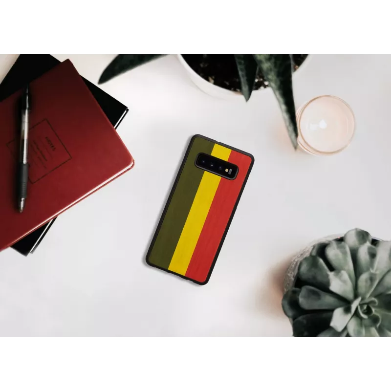 Apsauginis dėklas Samsung Galaxy S10 Plus Man and Wood Reggae Black – natūrali mediena ir polikarbonatas