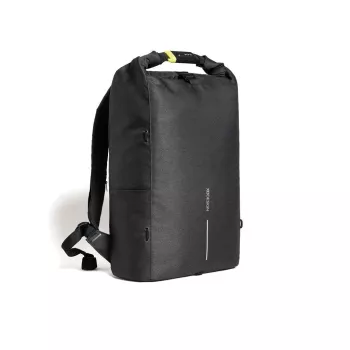 Kuprinė XDDESIGN Urban Lite Black – 21 L (išplečiama iki 27 L), 15,6 colių nešiojamojo kompiuterio skyrius, atspari vandeniui, vežimėlio diržas