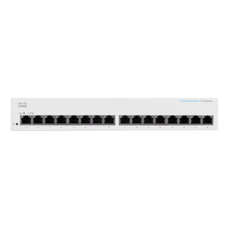 Cisco CBS110 nevaldomas L2 Gigabit Ethernet 16x RJ-45 (10/100/1000) jungiklis, 1U, 32 Gbps