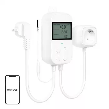 Termostatinis kištukinis lizdas Meross MTS960HK White LCD AC 16A