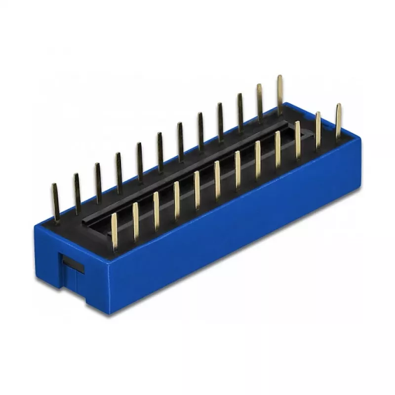 DIP jungiklis PCB DELOCK 66388, mėlynas plastikas, 10 vnt., 31,9×9,9×5,5 mm
