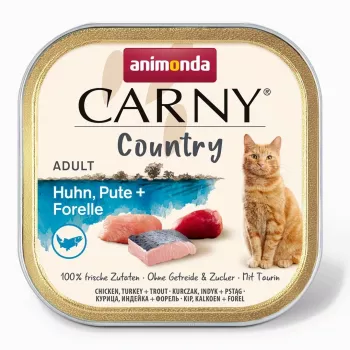 ANIMONDA Carny Country Chicken, Turkey + Trout - šlapias kačių maistas - 100 g