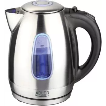 Elektrinis virdulys Adler AD1223 — 1,7 L, 2000 W, nerūdijantis plienas su juodais akcentais
