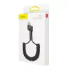 Baseus Spring-loaded laidas Lightning 1m 2A (juoda)