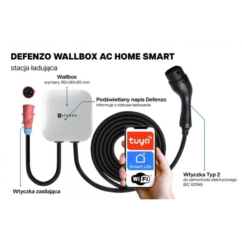 Defenzo Wallbox Home AC11 išmanusis elektromobilio įkroviklis