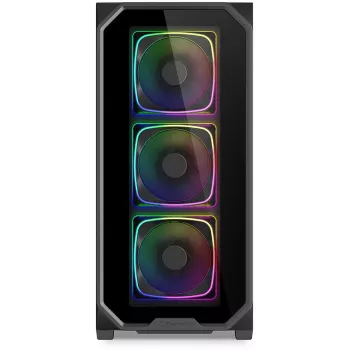 Korpusas PC Sharkoon AK5G RGB Midi Tower Juodas
