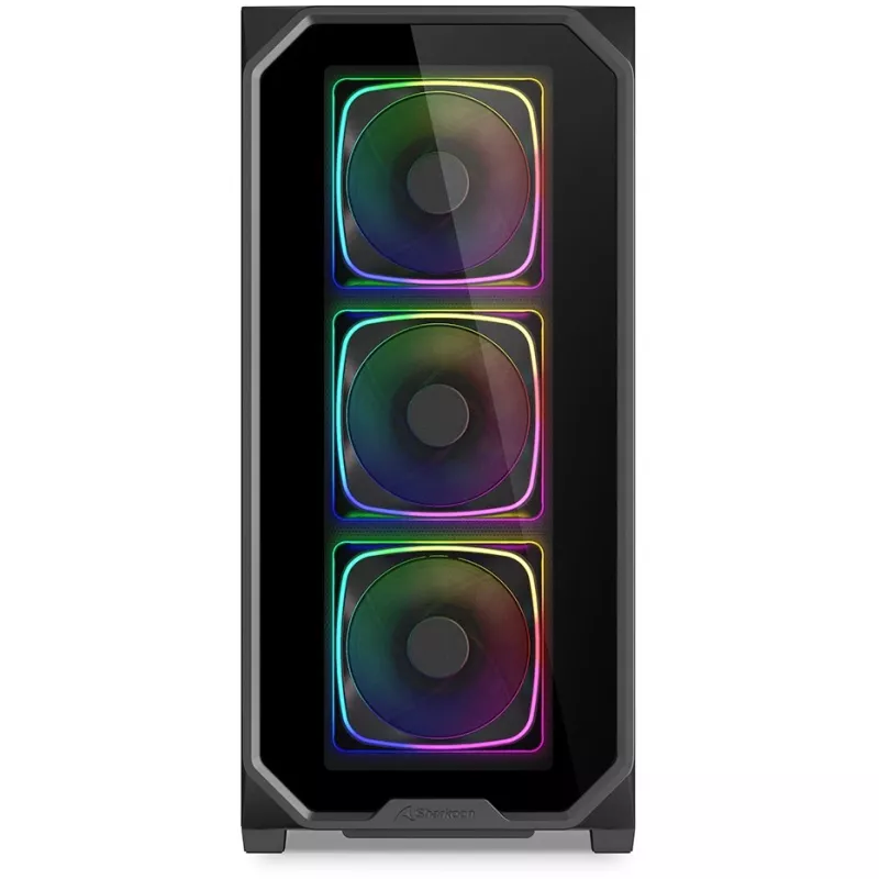 Korpusas PC Sharkoon AK5G RGB Midi Tower Juodas