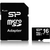 MicroSDHC atminties kortelė Silicon Power 16GB Class 10 UHS-I U1 40 MB/s, atspari vandeniui, juoda