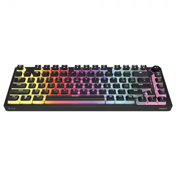 Belaidė mechaninė klaviatūra Savio SAVGK-PHENIX YELLOW PUDDING, Gateron Yellow Pro, 75 %, geltona, USB