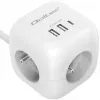 Power Cube QOLTEC 52547 maitinimo blokas 3×AC lizdai, 2×USB-A, 1×USB-C PD 20W
