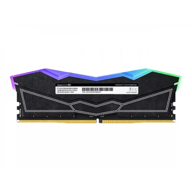 32 GB DDR5-6400 (2x 16 GB) Dual-Kit atmintis, juoda, FF3D532G6400HC40BDC01, Delta RGB, INTEL XMP