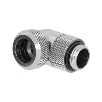 Barrow daugiafunkcis adapteris 90° G1/4 AG prie 12 mm kieto vamzdelio – pasukamas, sidabrinis (TWT90KND-K12 S)