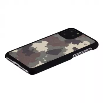 Apsauginis dėklas iPhone 11 Pro, man and wood, kamufliažinis juodas, natūrali mediena