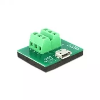 Adapteris Micro USB į gnybtų bloką DeLOCK 65517 6p juodas/žalias