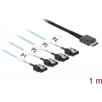Delock OCuLink - Vidinis SAS kabelis - SAS 12 Gbit/s - OCuLink (SFF-8611) (M) į SATA (M) - 1 m (85829)