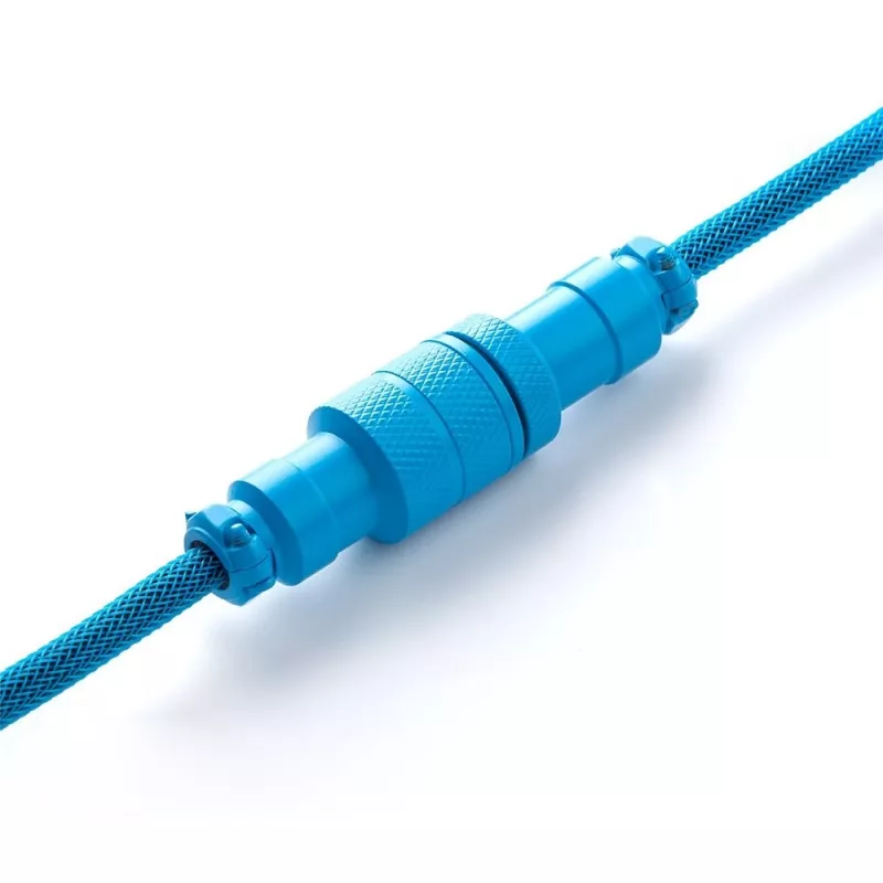 CableMod Classic klaviatūros kabelis spiralinis CM-CKCA-CK-KK150KK-R, USB-C ir USB-A, 150 cm, juodas (Midnight Black)