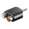 Goobay RCA adapteris, 3.5 mm kištukas į 2 RCA lizdus