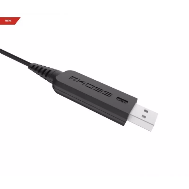 Ausinės Koss CS200 USB laidinės antausinės skambučiams ir muzikai USB-A juodos