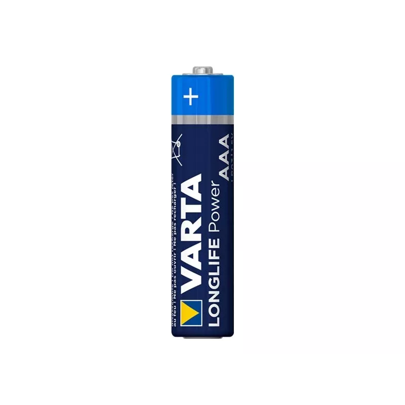 Vienkartinė šarminė AAA baterija Varta Longlife Power 1,5V, pakuotė po 40 vnt.