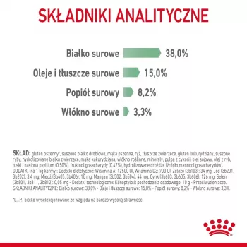 Sausas kačių ėdalas Royal Canin Digestive Care 10 kg — suaugusioms katėms, žuvies ir paukštienos receptūra, 38% baltymų, 15% riebalų