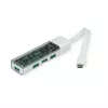ROLINE nešiojamas USB 3.2 Gen 1 šakotuvas, 4 prievadai, Type-A + C jungiamuoju kabeliu