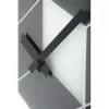 NeXtime 8171 Cubic sieninis laikrodis, 43,5x37 cm, juoda/balta/pilka