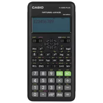 Mokslinis skaičiuotuvas CASIO FX-82ES PLUS-2 Pocket – 252 funkcijos, taškinės matricos 12 skaitmenų ekranas, maitinamas baterija (AAA), juodas