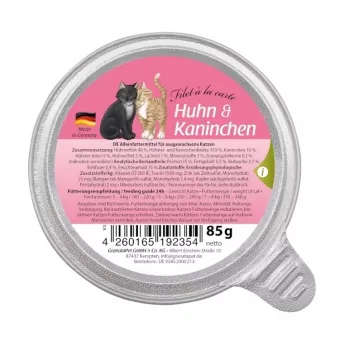 GRANATAPET Filet á la carte Vištiena su triušiu - šlapias kačių maistas - 85g