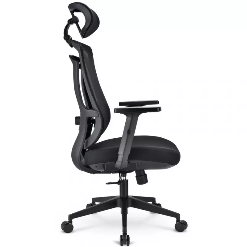 Biuro kėdė Sharkoon OfficePal C10 – juoda, ergonomiška, reguliuojamo aukščio